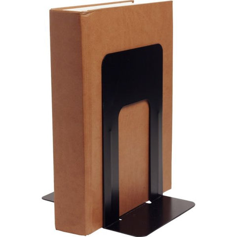 Business Source 42551 Bookend Steel - Black - 1 Pair