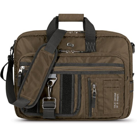 Solo Black Ops Carrying Case (Backpack/Briefcase) for 15.6" Notebook - Bronze Bump Resistant Interior, Scratch Resistant Interior - Nylon Body - Shoulder Strap - 13.6" Height x 17.3" Width x 3.4" Depth - 1 Each