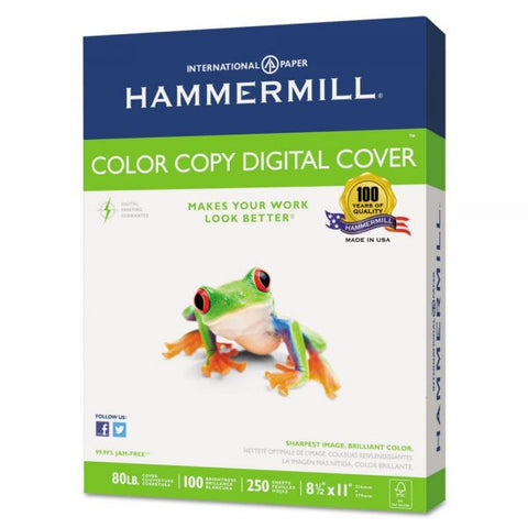 Hammermill Copier Digital Cover Stock, Extra Smooth, 80 lb., 8 1/2 x 11, Photo White, 250 Sheets