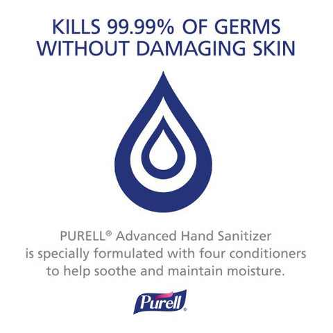 Purell Advanced Hand Sanitizer Refreshing Gel, 1L, Citrus Scent, Pack Of 4 Bottles