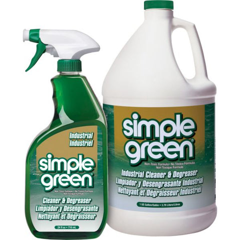 Simple Green Industrial Cleaner and Degreaser, Concentrated, 24 oz Spray Bottle, 12/Carton