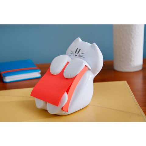 Post-it Pop-up Notes Super Sticky Cat Notes Dispenser, For 3 x 3 Pads, White, Includes (2) Rio de Janeiro Super Sticky Pop-up Pad