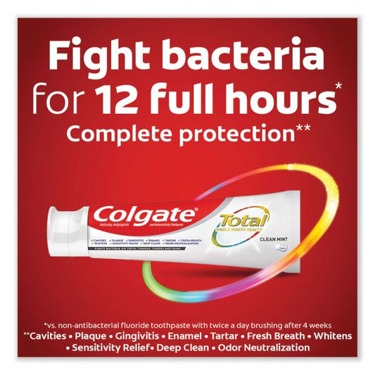 Colgate Total Toothpaste, Coolmint, 0.88 oz, 24/Carton