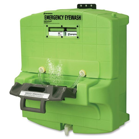 Sperian Fendall Pure Flow Eyewash Station 0.25 Hour - 30" x 23" x 30" - Green