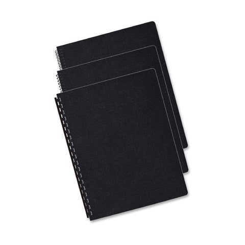 Fellowes Executive Leather-Like Presentation Cover, Black, 11.25 x 8.75, Unpunched, 50/Pack