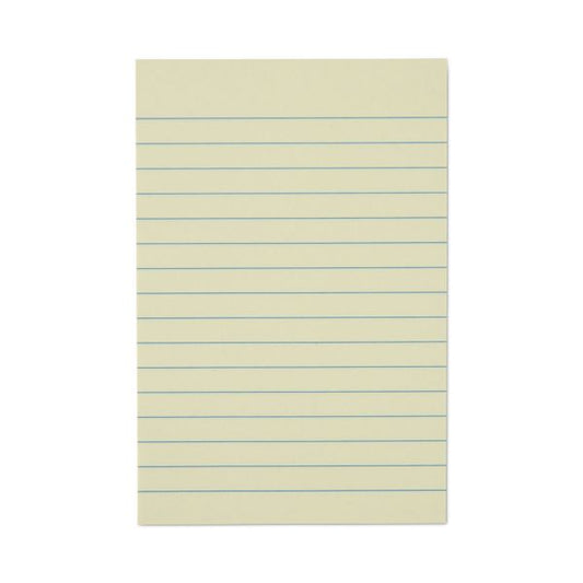 Universal Recycled Self-Stick Note Pads, Note Ruled, 4" x 6", Yellow, 100 Sheets/Pad, 12 Pads/Pack