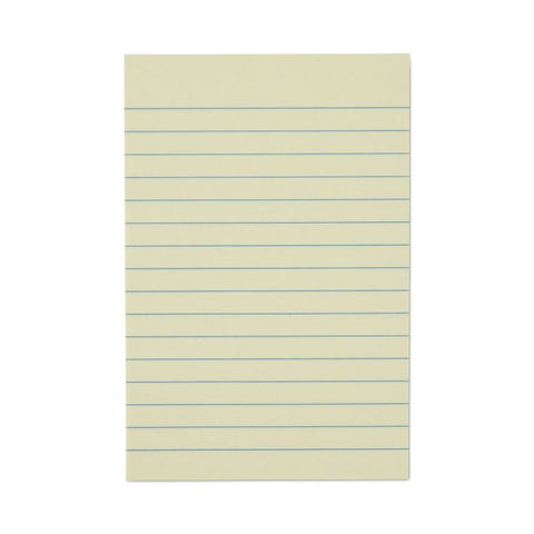 Universal Recycled Self-Stick Note Pads, Note Ruled, 4" x 6", Yellow, 100 Sheets/Pad, 12 Pads/Pack