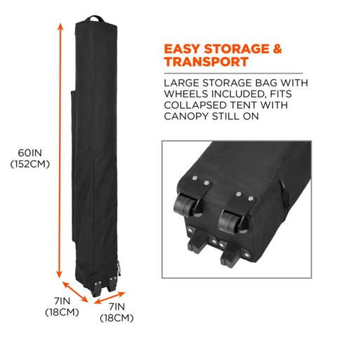 Ergodyne Instant Shelter Canopy Canopy StyleLime - Polyester, Polyurethane - Steel Frame