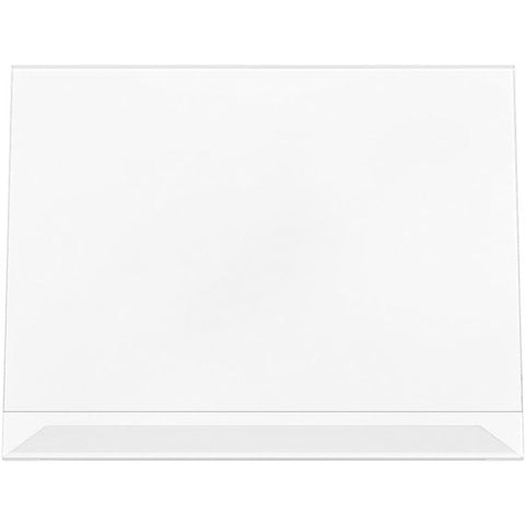 Deflect-o Anti-Glare Slanted Horizontal Sign Holder 11" x 8.50" Insert Size - Acrylic - Clear - 1 Each