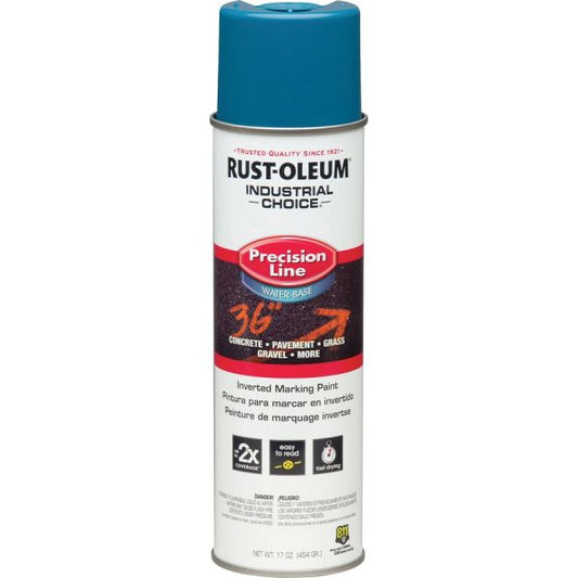 Rust-Oleum Industrial Choice Precision Line Marking Paint 17 fl oz - 12 / Carton - Caution Blue