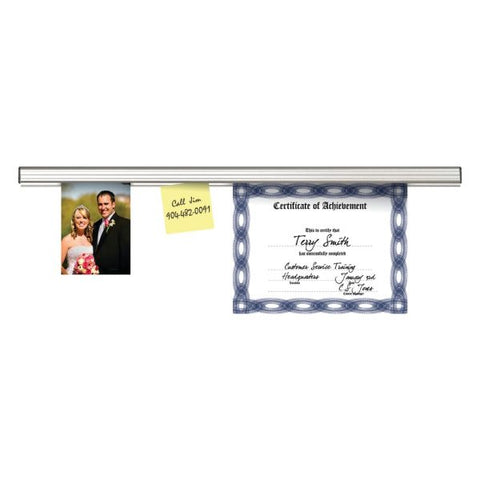 Advantus Grip-A-Strip Display Rail, 48 x 1.5, Aluminum Finish