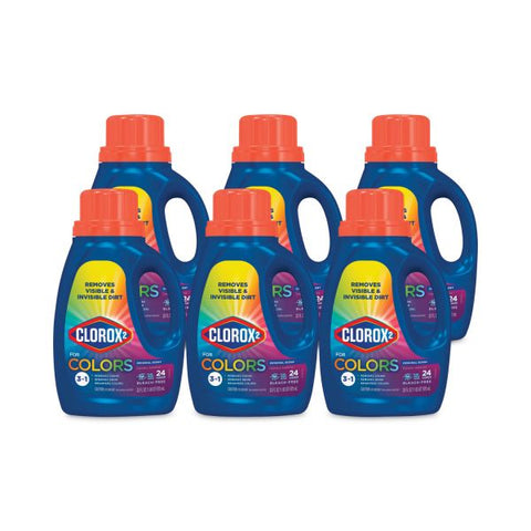 Clorox 2 Stain Remover and Color Booster, Regular, 33 oz Bottle, 6/Carton