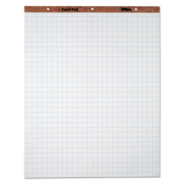 TOPS Easel Pads, Quadrille Rule (1 sq/in), 27 x 34, White, 50 Sheets, 4/Carton