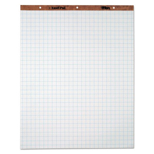 TOPS Easel Pads, Quadrille Rule (1 sq/in), 27 x 34, White, 50 Sheets, 4/Carton