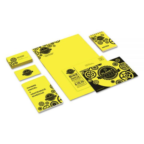 Astrobrights Color Cardstock, Smooth, 65lb, 8 1/2 x 11, Lift-Off Lemon, 250 Sheets