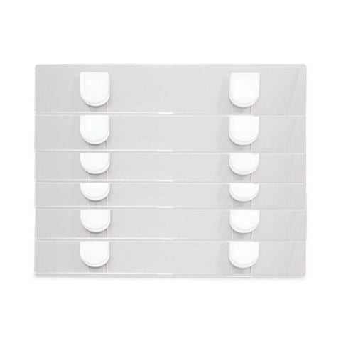 Advantus Panel Wall Sign Name Holder, Acrylic, 9 x 2, 6/Pack, Clear