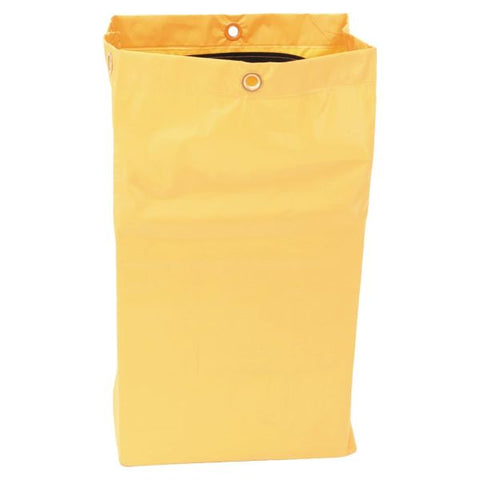 Rubbermaid Commercial Zippered Vinyl Cleaning Cart Bag, 24 gal, , 17.25" x 30.5", Yellow