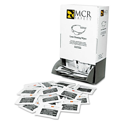 MCR Safety Lens Cleaning Towelettes, 100/Box