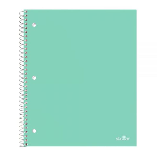 Stellar Poly Notebook, 8-1/2" x 11", 1 Subject, College Ruled, 100 Sheets, Mint