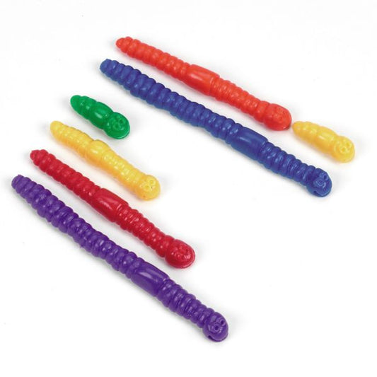 Measuring Worms 72 Pieces - 1" - 2" - 3" - 4" - Assorted Colors