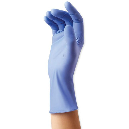 Medline Sensicare Ice Nitrile Exam Gloves, Powder-Free, Large, Blue, 250/Box