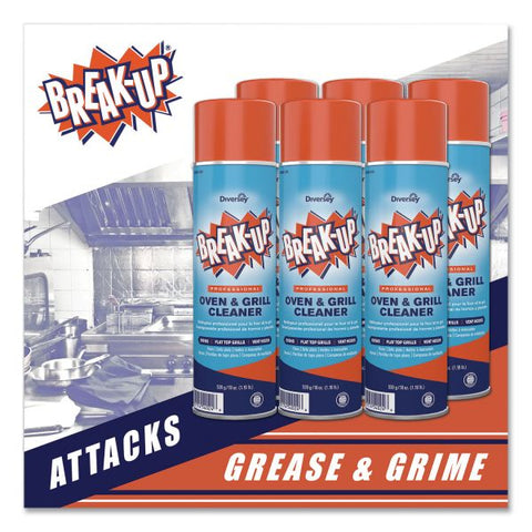 BREAK-UP Oven And Grill Cleaner, Ready to Use, 19 oz Aerosol Spray 6/Carton