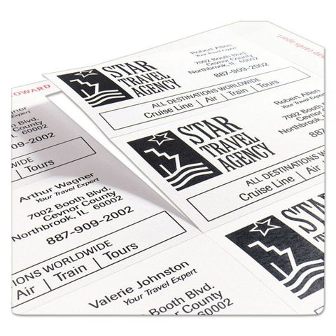 Avery Clean Edge Business Cards, Laser, 2 x 3.5, White, 200 Cards, 10 Cards/Sheet, 20 Sheets/Pack