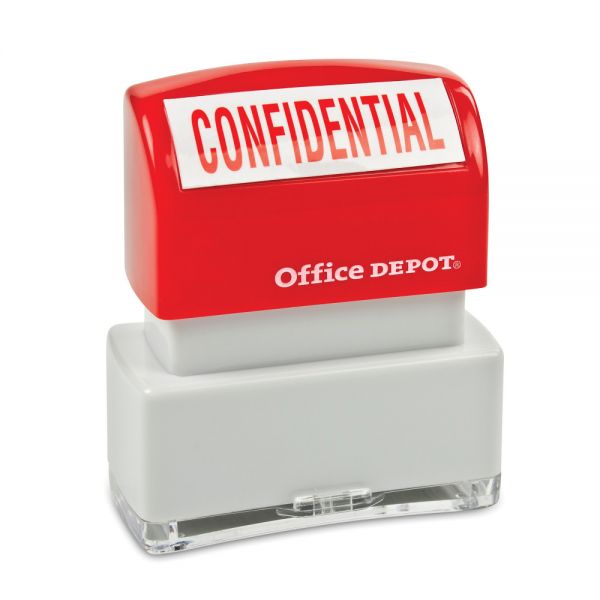 Pre-Inked Message Stamp, "Confidential", Red