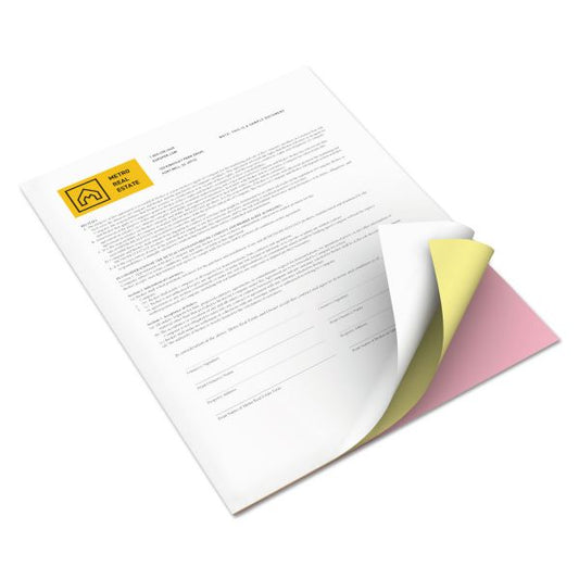 Revolution Carbonless 3-Part Paper, 8.5 x 11, Canary/Pink/White, 2, 505/Carton