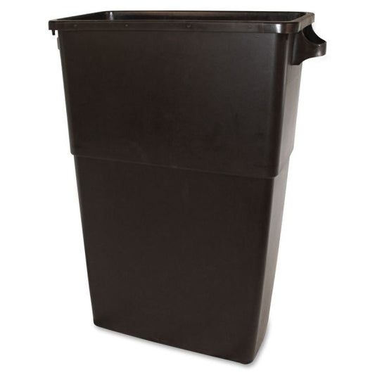 Thin Bin 23 Gallon Trash Can 23" x 11" x 30" - 23 Gallon Capacity - Polyethylene - Brown