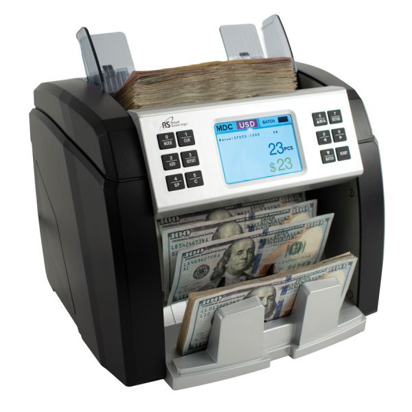 Royal Sovereign RBC-EP1600 Bank Grade Counter 600 Bill Capacity - Counts 1500 bills/min - Black