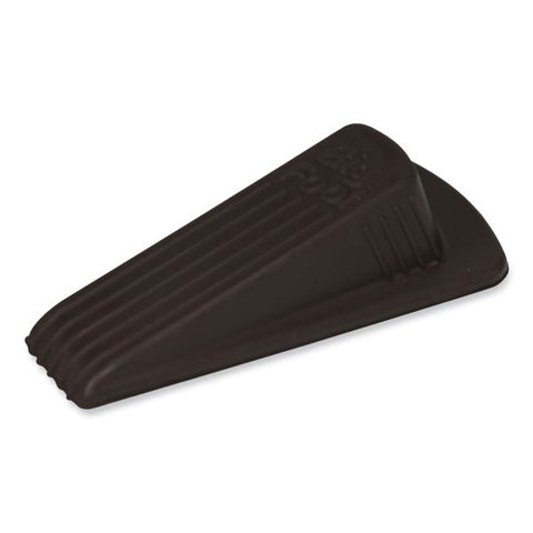 Master Caster Big Foot Doorstop, No Slip Rubber Wedge, 2.25w x 4.75d x 1.25h, Brown, 2/Pack