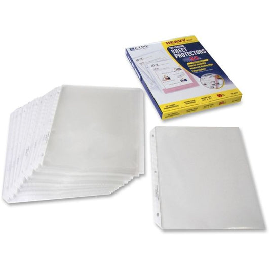 C-Line Top Loading Polypropylene Sheet Protector, Letter, Heavyweight, Clear, 50/Box