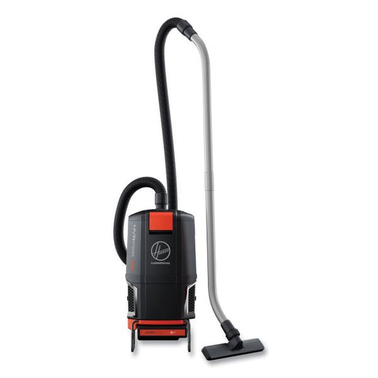 Hoover Commercial HVRPWR 40V Cordless Backpack Vacuum, Battery Sold Separately, 6 qt Tank Capacity, Black/Red