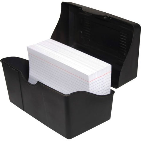 Advantus Index Card Holder 4.8" x 7" x 4.8" x - Plastic - 1 Each - Black