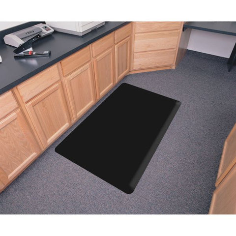 Guardian Pro Top Anti-Fatigue Mat, PVC Foam/Solid PVC, 36 x 60, Black