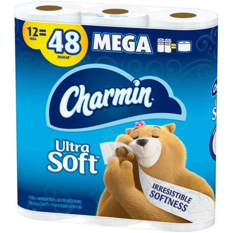 Charmin Ultra Soft 2-Ply Toilet Paper, 264 Sheets Per Roll, Pack Of 12 Rolls