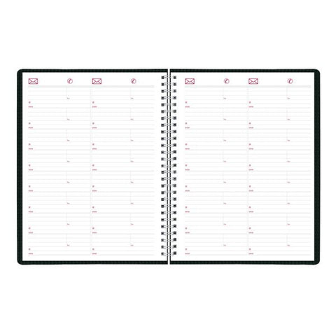 Brownline DuraFlex Weekly Appointment Planner, 11" x 8-1/2", 50% Recycled, Black, January To December 2023, CB950V.BLK