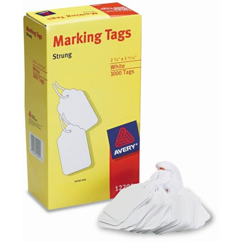 Avery Medium-Weight White Marking Tags, 2.75 x 1.69, 1,000/Box