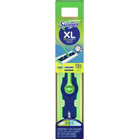 Swiffer Sweeper Dry/Wet XL Sweeping Kit 1 Carton - White