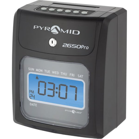 Pyramid 2650 6-Column Time Clock Card Punch/Stamp - Unlimited Employees - Day, Time Record Time