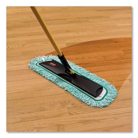 Rubbermaid Commercial HYGEN HYGEN Microfiber Fringed Dust Mop Pad, 24w x 9d, Green