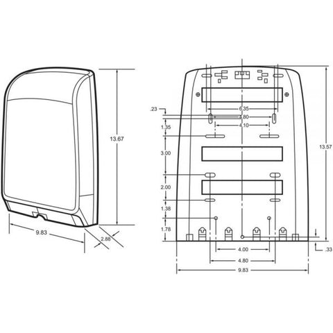 Scott Control Slimfold Towel Dispenser, 9.88 x 2.88 x 13.75, White