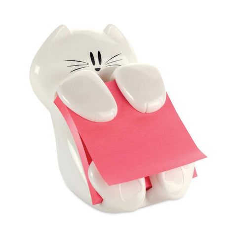 Post-it Pop-up Notes Super Sticky Cat Notes Dispenser, For 3 x 3 Pads, White, Includes (2) Rio de Janeiro Super Sticky Pop-up Pad