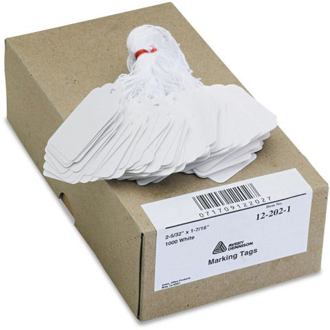 Avery Marking Tags - Strung 2.16" x 1.44" - 1000Box/ - Paper - White