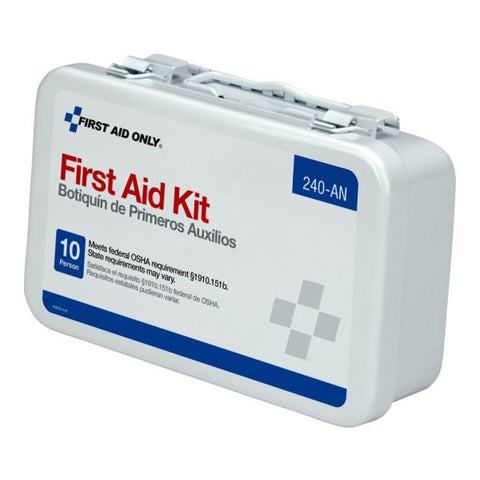 First Aid Only Unitized First Aid Kit for 10 People, 65 Pieces, OSHA/ANSI, Metal Case