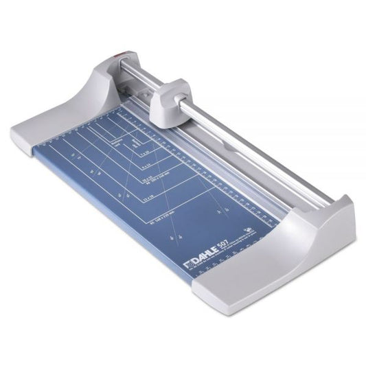 Dahle Rolling/Rotary Paper Trimmer/Cutter, 7 Sheets, 12" Cut Length, Metal Base, 8.25 x 17.38