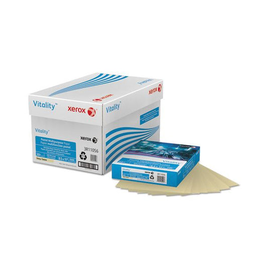 Xerox Vitality Pastel Multipurpose Paper, 20 lb, 8 1/2 x 11, Ivory, 500 Sheets/Ream