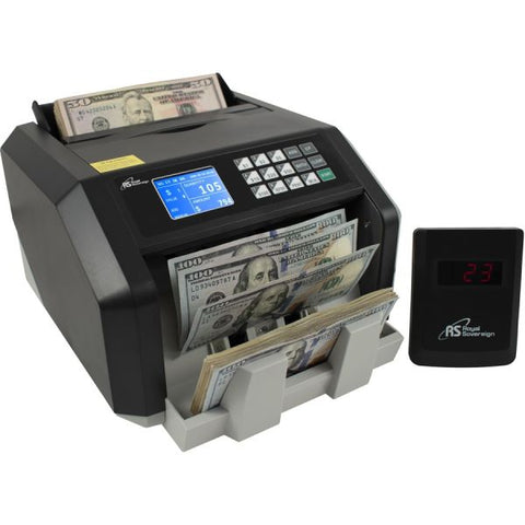 Royal Sovereign Back Load Bill Counter w/ Value Counting/Counterfeit Detection, 1400 Bills/Min