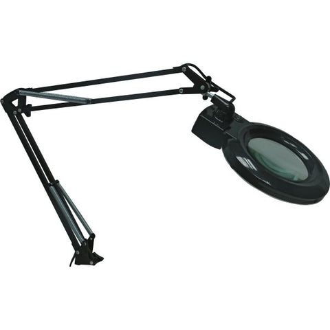 Lorell 9.4-watt LED Magnifying Lamp 35" Height - 3.5" Width - 9.40 W LED Bulb - Glass, Metal - Black